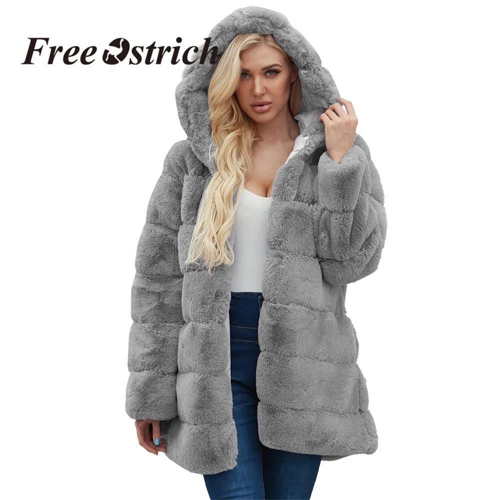 Бесплатная доставка кардиган из страуса Женское зимнее теплое пальто