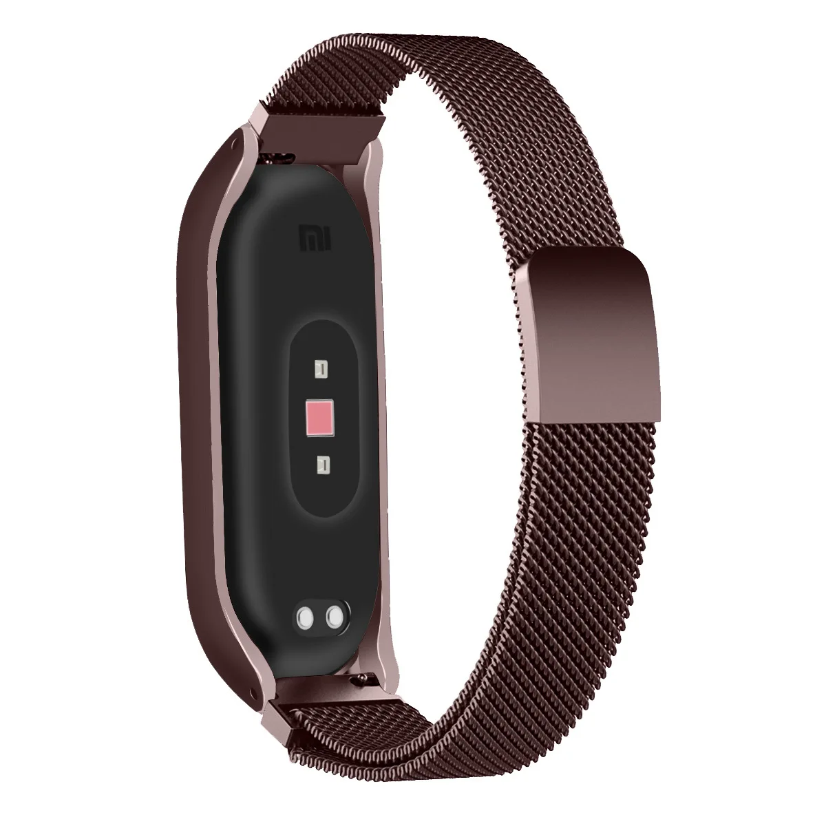 Coffee Сказочные Смарт-часы, браслет на запястье для Xiaomi mi, ремешок 3 pulseira, металлический нержавеющий ремешок для Xiaomi mi, браслет 4 correa mi band 3 4 - Цвет: Coffee