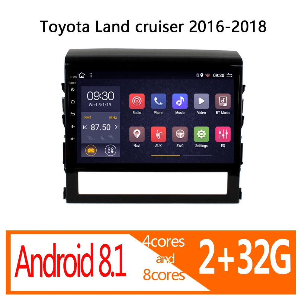Автомагнитола для toyota land cruiser 2016 2017 2018 2 Гб ОЗУ Android|Автомагнитолы| |