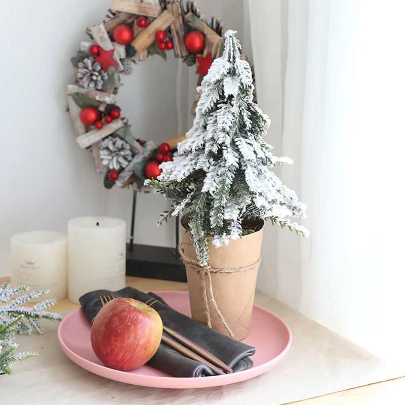 2019 Christmas ins Nordic Desktop Mini Tree Decorations Potted Plant for Indoor Showcases and Windows2020 | Дом и сад