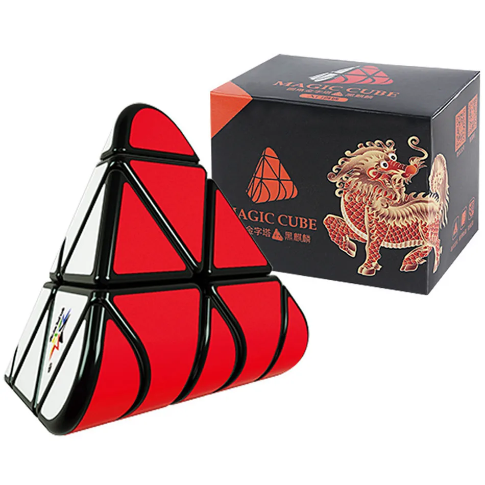 Yuxin Black Kylin Round Angle 3x3 Pyramid Cubo Magico Развивающая игрушка-головоломка для детей