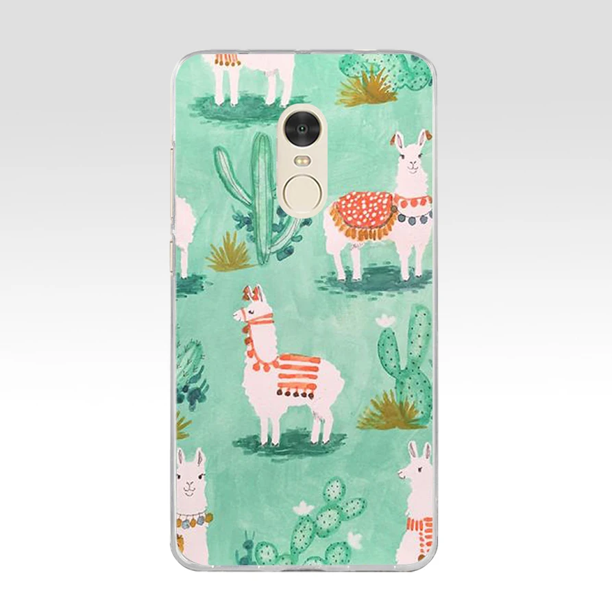 317FG Cute Llama Alpaca Animals Cartoon Soft Silicone Tpu Cover phone Case for xiaomi redmi 7 7a note 4A 4X 6 Pro 6A | Мобильные