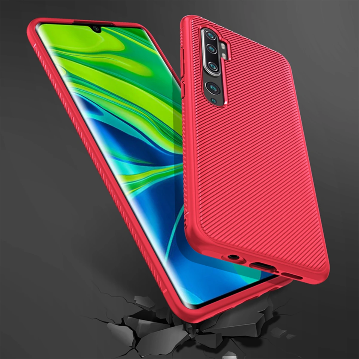 Для Xiaomi Mi CC9 Pro чехол силиконовая текстура углеродное волокно против царапин Противоскользящий Мягкий ТПУ чехол для Xiaomi Mi Note 10 чехол тонкий