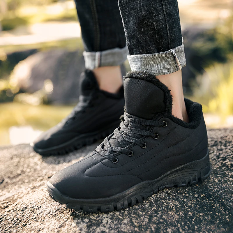 Мужские ботинки зимние уличные кроссовки мужские водонепроницаемые с мехом