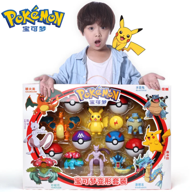 

Anime Pokemon Ball Variant Toy Model Pikachu Jenny Turtle Pocket Monsters Pokemones Toys Action Figure Toy Christmas Baby Gif