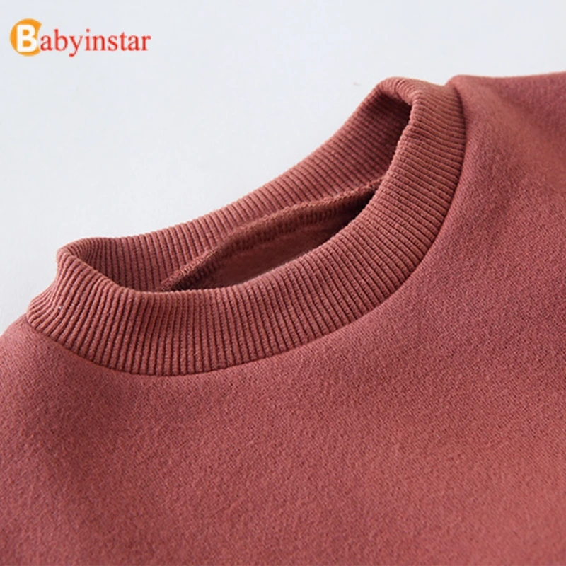 Babyinstar/ детская одежда для девочек Детский свитер для девочек, костюм шарф с воротником+ свитер для девочек детские толстовки из 2 предметов