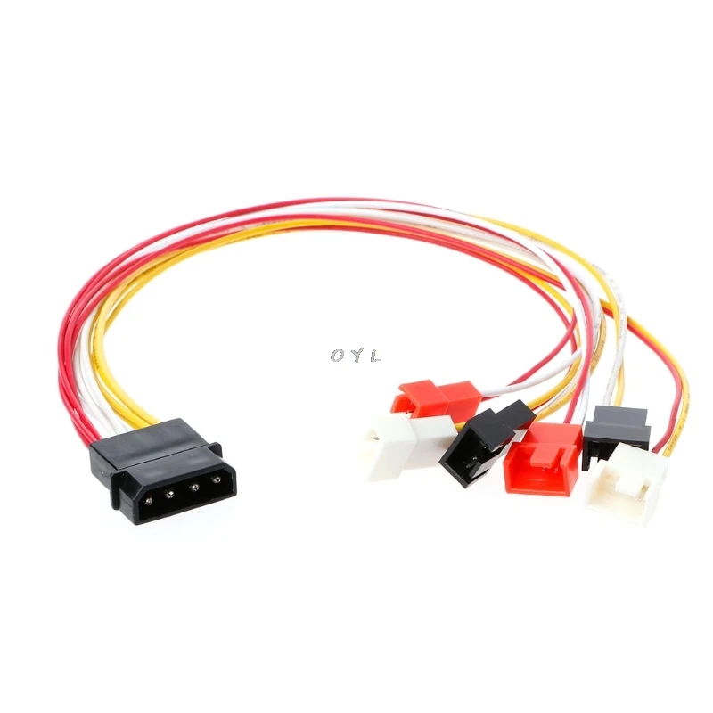 34 см IDE Molex PC DIY 4-контактный molex для 6-портового кулера вентилятор охлаждения 2pin