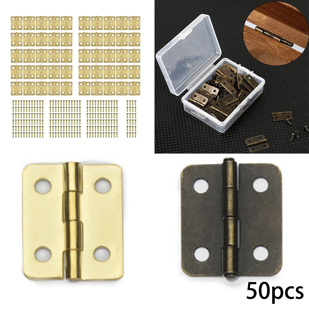 

50PCS Hinges connectors Mini Cabinet Drawer With Screws Iron Professional