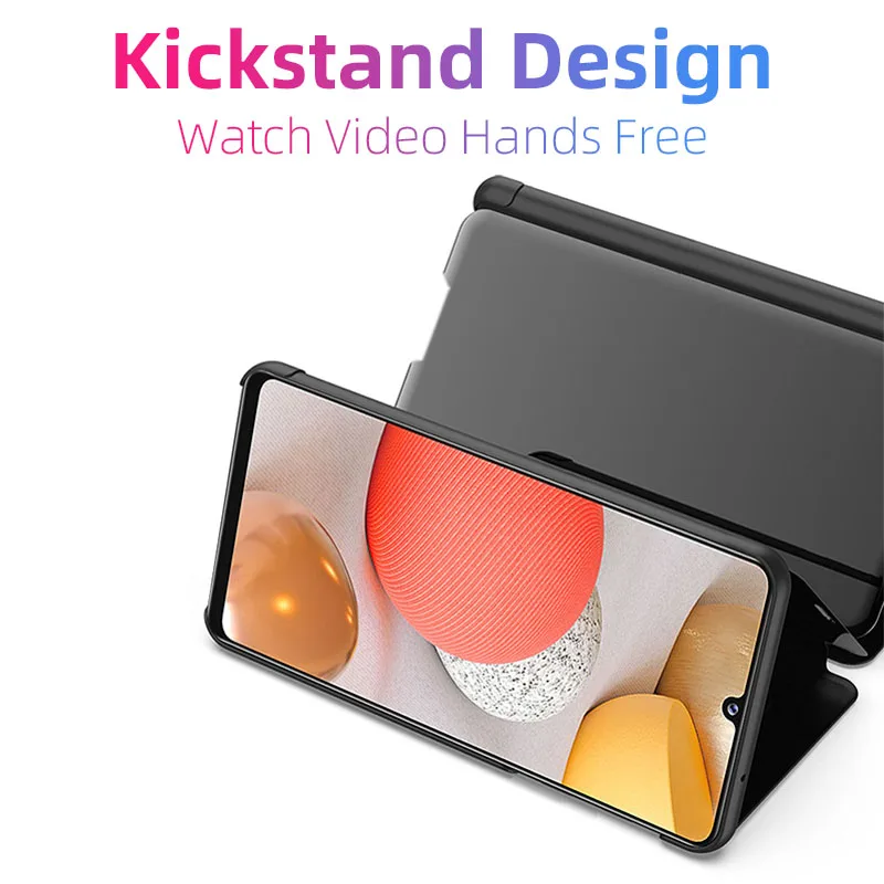 

Smart Mirror Flip Phone Case For Xiaomi Redmi Note 10 Pro 9 8 9s 9C 9A 8T 9T 8 7 9A Mi 10T Lite Poco X3 NFC M3 Magnetic Cover