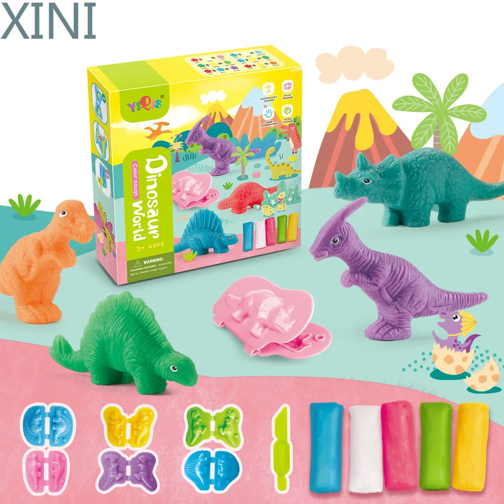 Набор пластилина XINI playтесто Динозавр мир игры Тесто форма животных океан