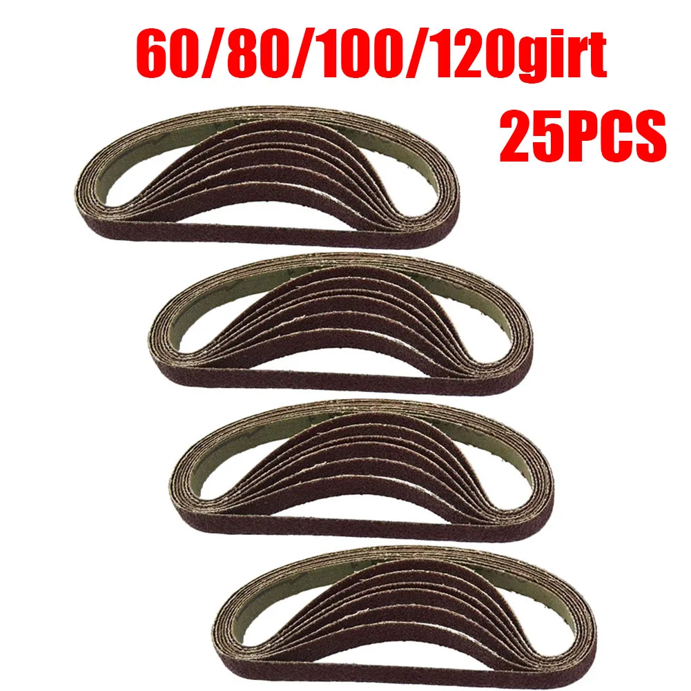 

25pcs 330 X 10mm 60/80/100/120grit Sander Sanding Belts Grinder Woodwork