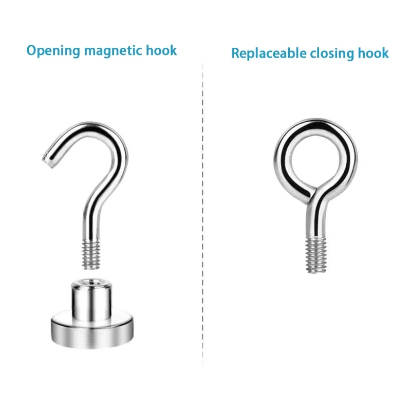 

M89B Magnet Key Holder Magnetic Hooks Magnetic Ring Hook No Screws for Kitchen Bathroom Bedroom Garage Lockers Office