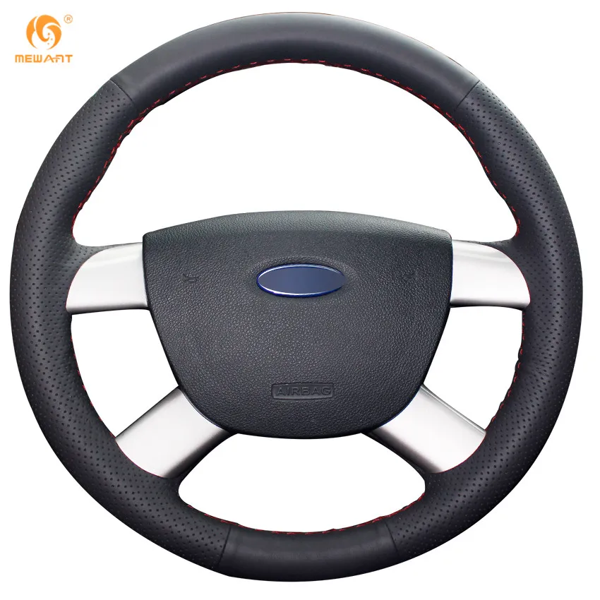 MEWANT черные чехлы рулевого колеса автомобиля из натуральной кожи для Ford Kuga 2008 2011
