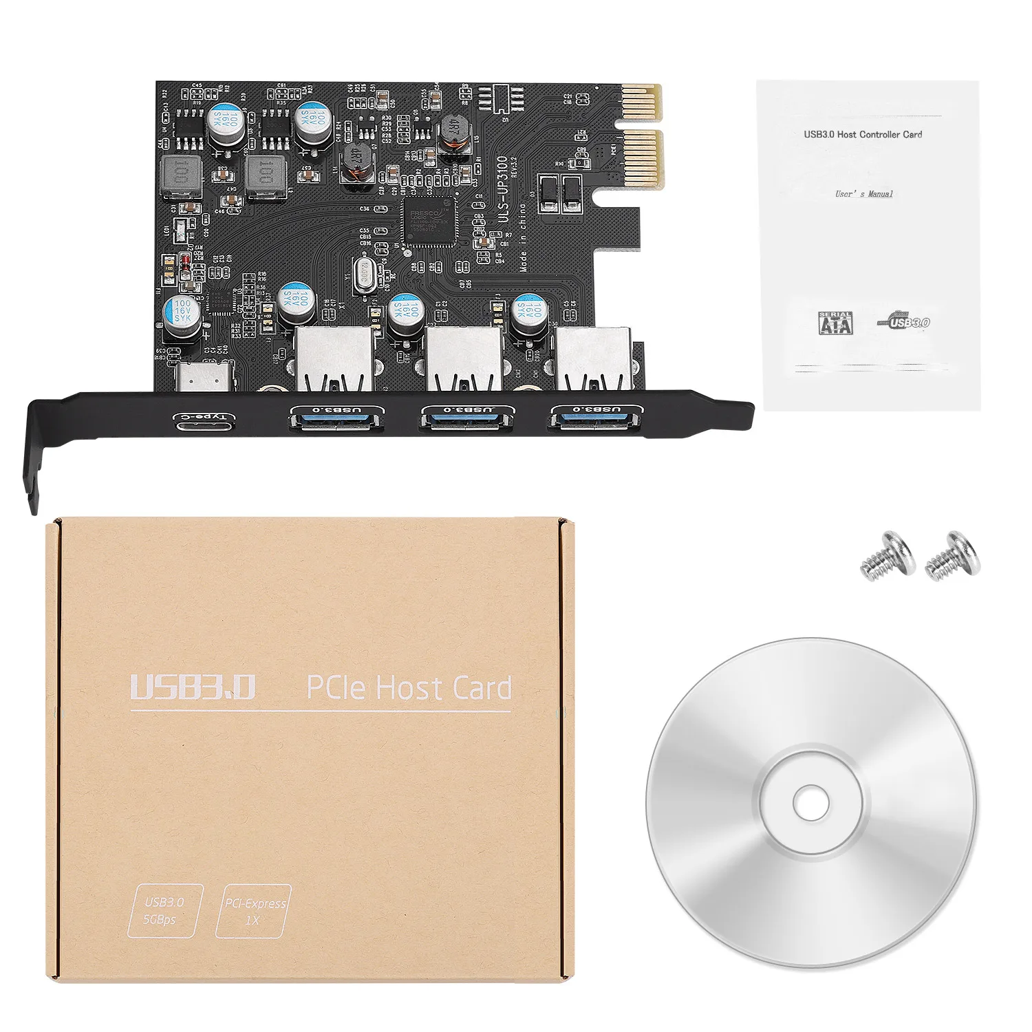 плата расширения uls pcie usb 30 type c1 type a3 без