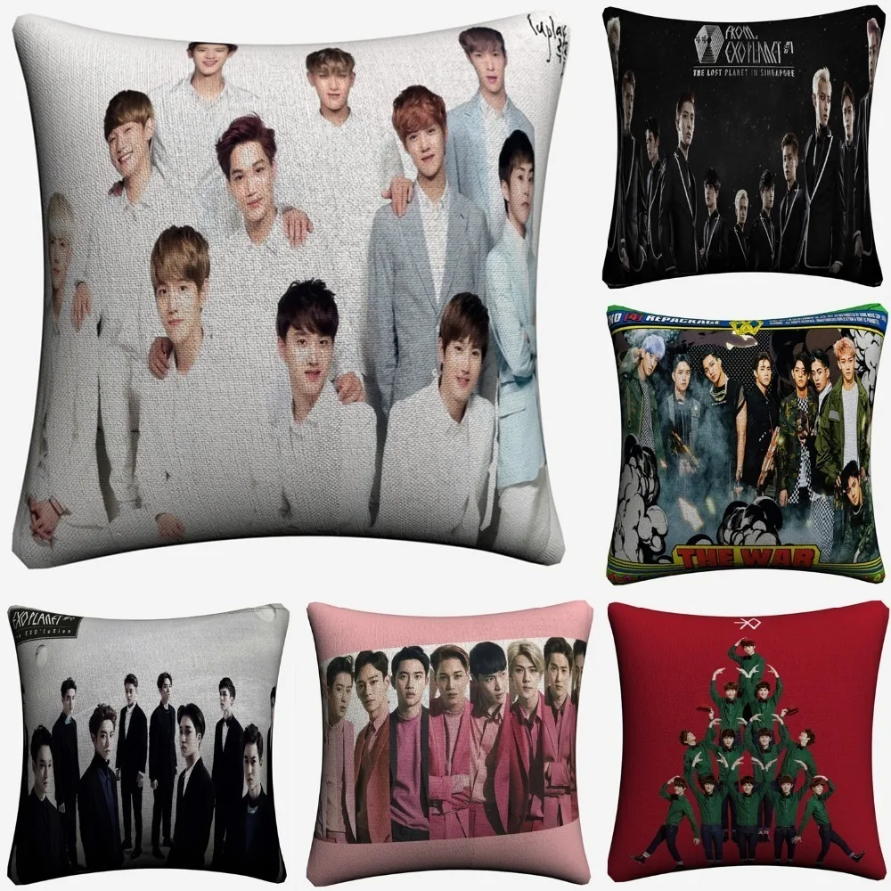 EXO в Корейском стиле поп звезд музыки декоративное хлопковое белье Наволочка на
