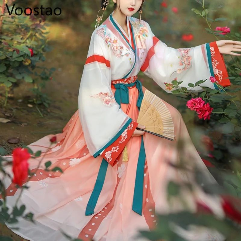 Традиционное платье ханьфу в китайском стиле Женский винтажный костюм принцессы