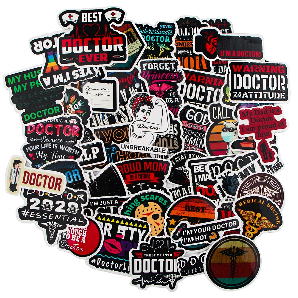 

LX582 44PCS Doctor Luggage Graffiti Stickers Skateboard Guitar Refrigerator Decoration Whiteboard Wall Stickers Waterproof