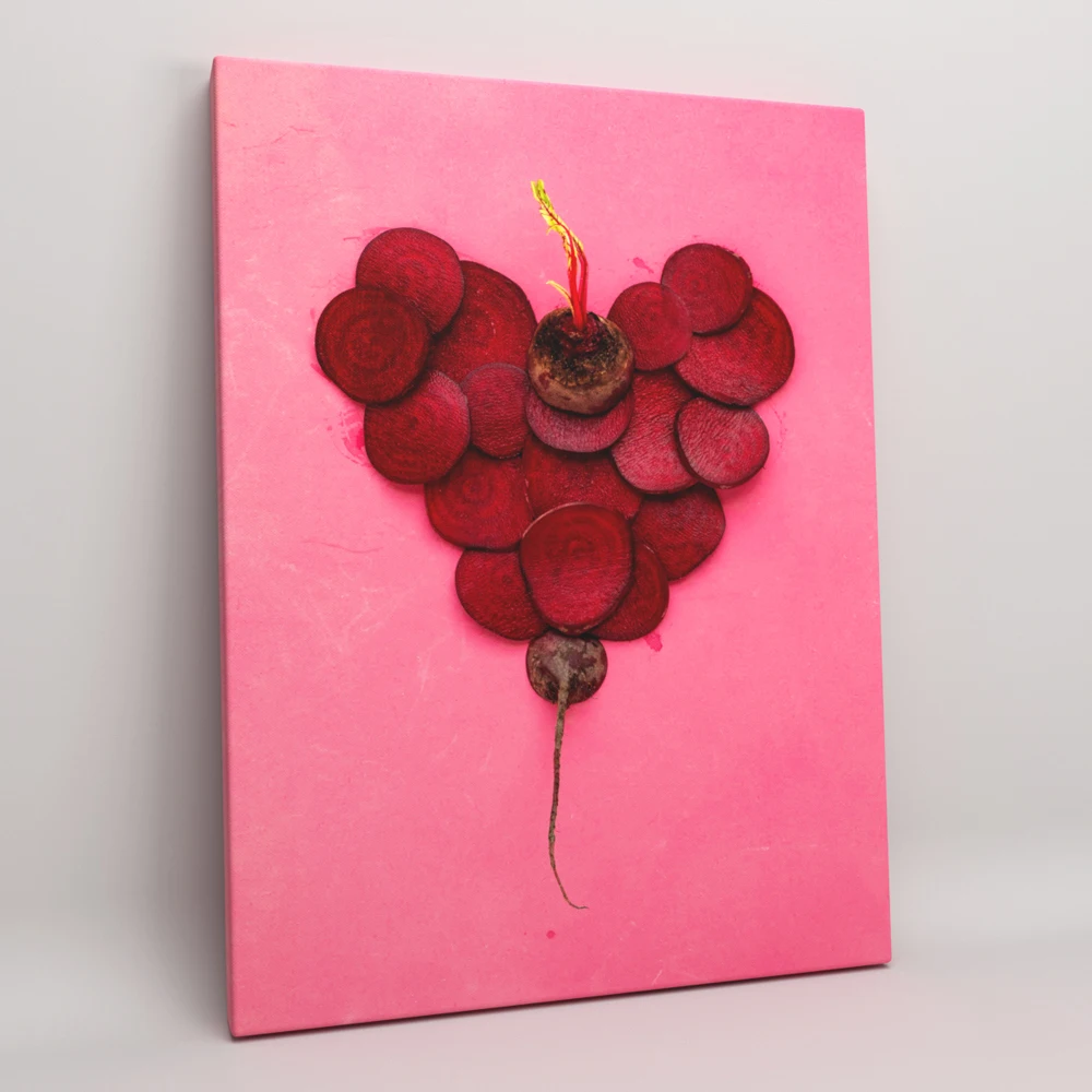 Постер на холсте декор для дома картина интерьера &quotСвекла&quot деревянном