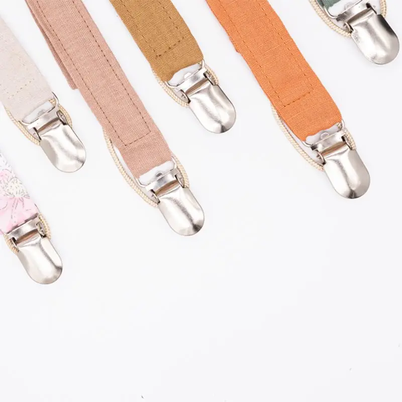 

Cotton Linen Pacifier Clips Chain Dummy Clip Pacifier Holder Nipple Soother Chain For Infant Baby Feeding
