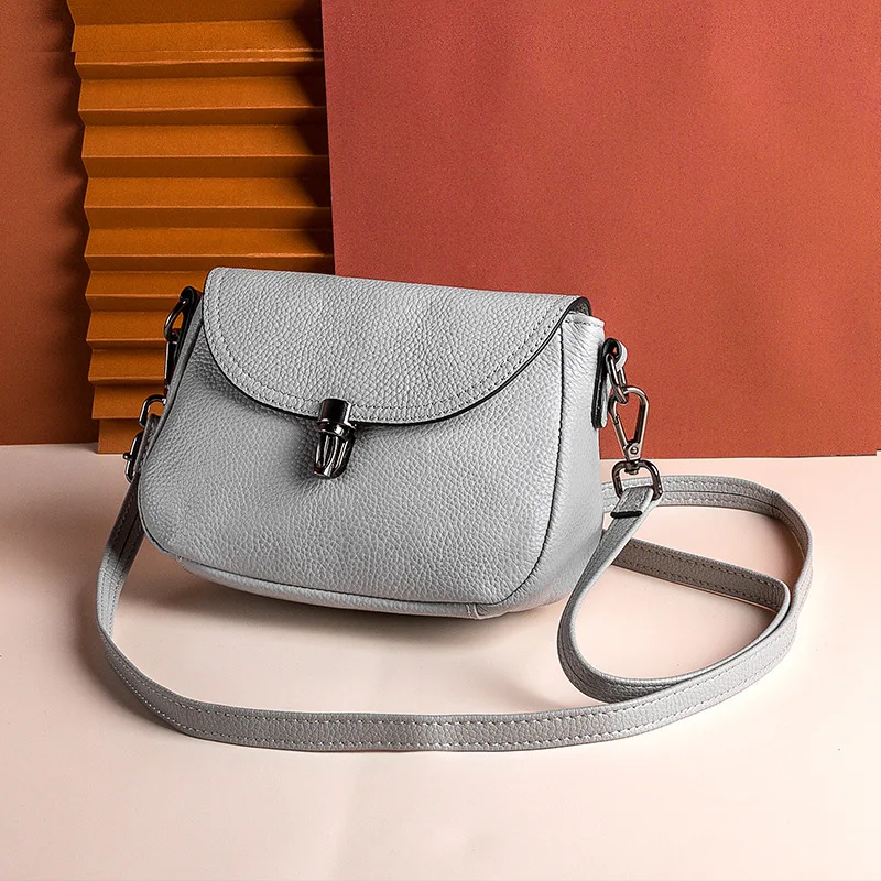 

100% Genuine Leather Women's Messenger Bag Vintage Handbag High Quality Shoulder Bags Female Crossbody Soft Casual Small bags