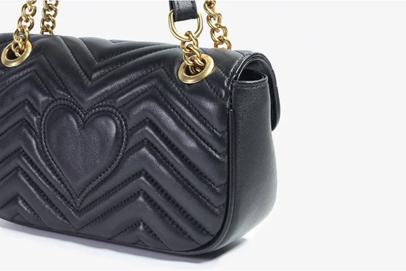 

Marmont love chain pack double g Dionysian bag wavy Mini single shoulder cross over classic mini GG women's bag