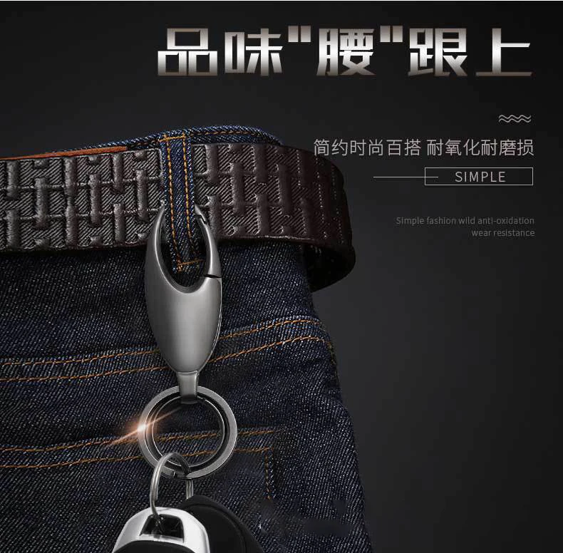 

For car keys for KIA RIO Seltos Soul Sportage Ceed Niro K3 K5 Alloy Keyring with Customized LOGO car Buckle Waist Car Keychain