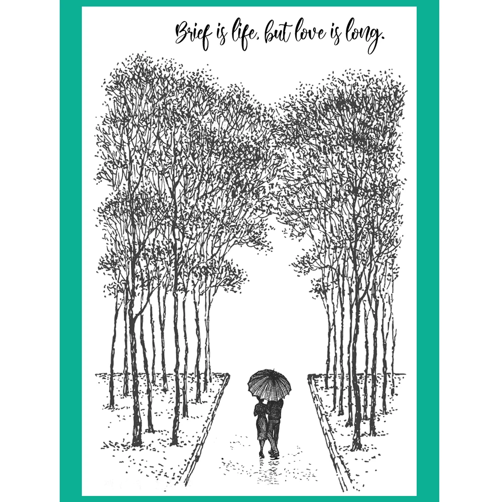 

Forest Clear Stamps For DIY Scrapbooking/Card Making/Album Decorative Rubber Stamp Crafts