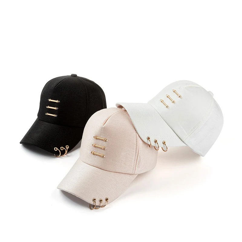 

Unisex Hip-Hop Cotton Baseball Cap Star With Metal Hoop Cap Adjustable Snapback Hat Outdoor Travel Sun Visor Fashion Cap Summer