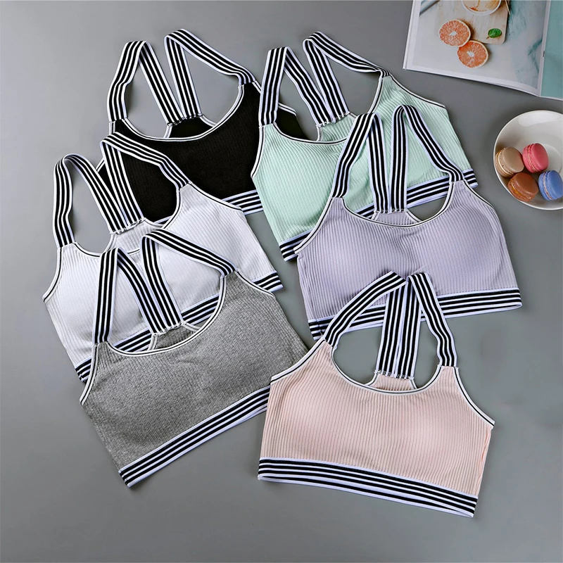 Бюстгальтер в полоску трусы пуш ап спортивный бюстгальтер комплект нижнего