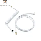 90 градусов Z двойной рукав спиральный тип C мини микро USB кабель для механической клавиатуры с красочным авиатором GX12