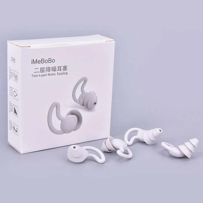 

1 Pair Earplugs Protective Ear Plugs Soft Silicone Waterproof Anti-noise Earphones Protector for Travel Sleep and Snoring