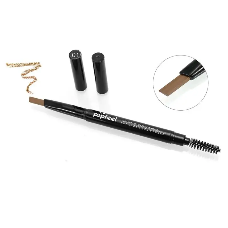 

5 Colors Eyebrow Pencil Waterproof Double Ended Microblading Brow Tattoo Pen With Brush Eye Beauty Makeup Cosmetics Tool TSLM2