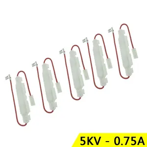 5 шт., предохранители для микроволновой печи, 5 кВ, 0,75 А, 750 мА