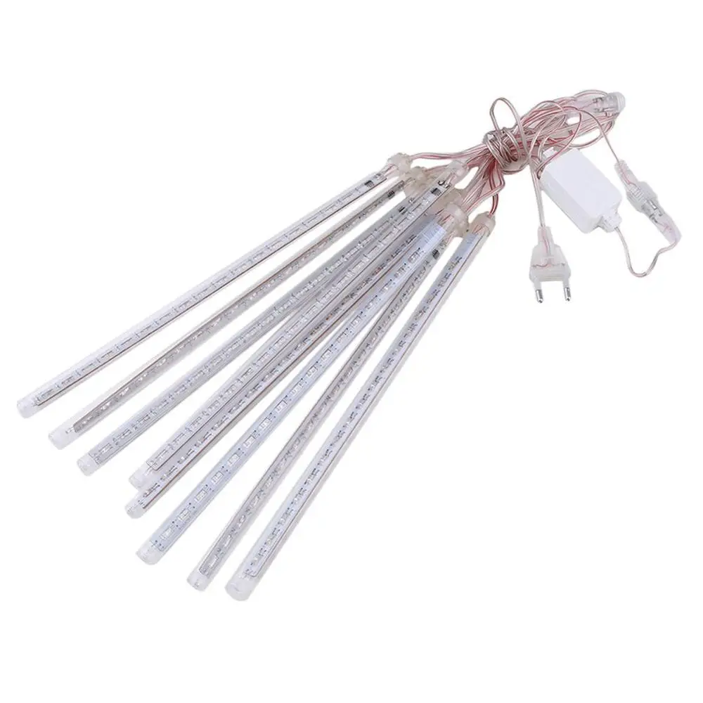 8 шт. трубки 30 см мини светодиодный Метеоритный душ сказосветильник 144 дождь