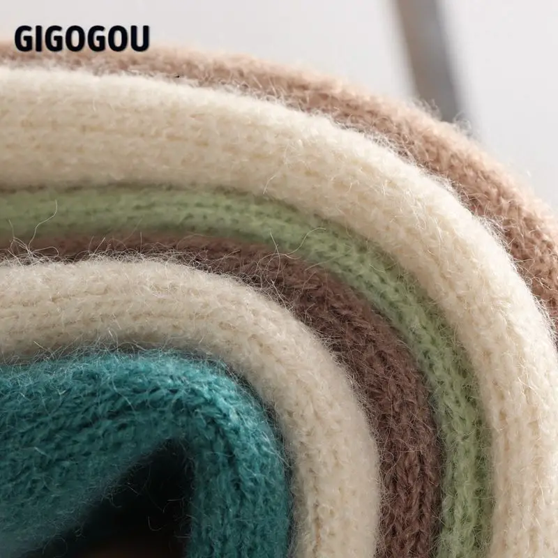 Женский трикотажный костюм GIGOGOU зимний комплект из двух предметов свободные