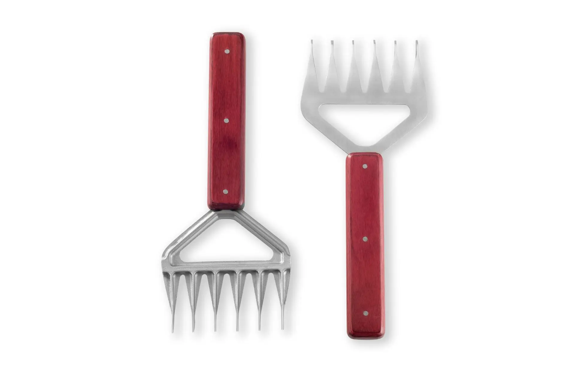 

304 stainless steel BBQ long wooden handle bear claw meat separator cooked food meat tearing machine barbecue fork