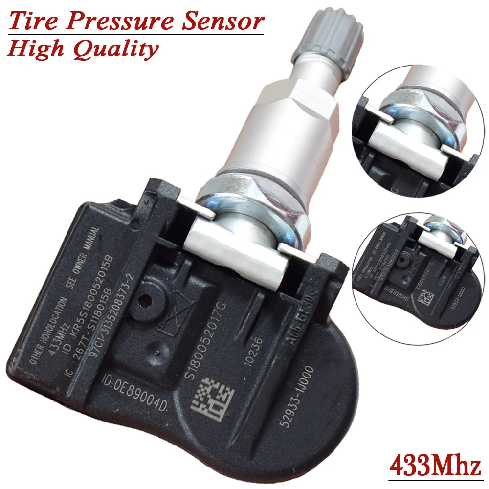 

1Pcs 52933-1J000 529331J000 New Car TPMS Sensor Tire Pressure Monitoring System Sensor 433Mhz For Kia Hyundai I20 IX20