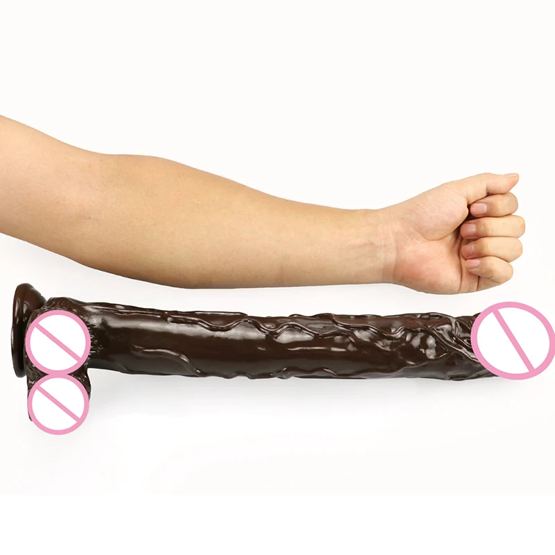 Супер длинный фаллоимитатор 16 5 дюймов на присоске мягкий огромный член