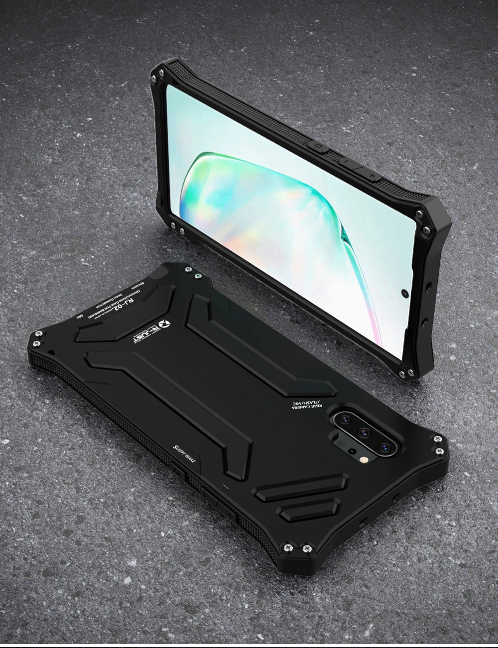 R-JUST серии Gundam металлический бампер для SAMSUNG Galaxy Note 10 Plus S10 S10 Plus Броня Doom алюминиевый корпус Чехол
