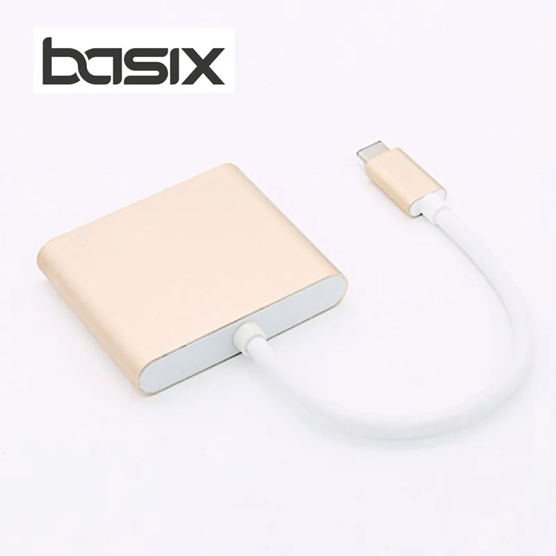 BASIX Usb Type C концентратор адаптер 3 в 1 USB к HDMI совместимый USB3.0 Женский с зарядным
