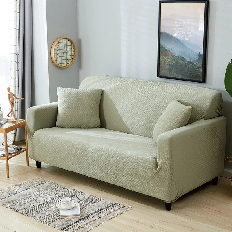 Soild Color Waterproof Slipcovers Elastic Stretch L Shape Sectional Couch Cover Single/Double/Three Sofa Covers for Living Room | Дом и сад