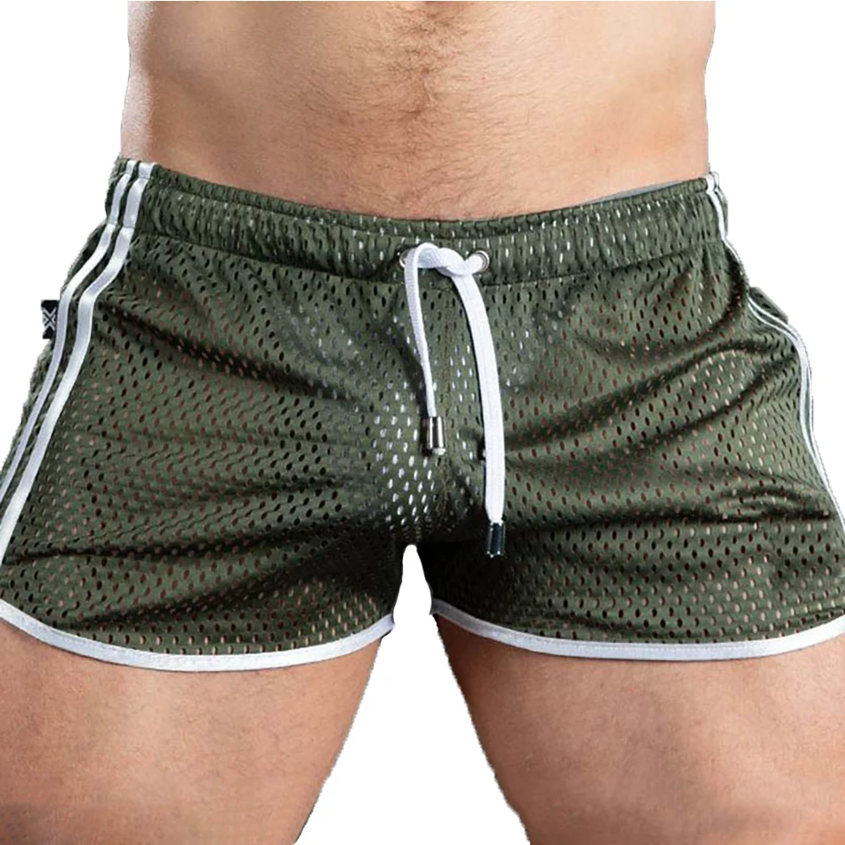 

2021 New Summer Men's Shorts Gyms Fitness Bodybuilding Joggers Sports Board Shorts Homme Mesh Breathable Quick Dry Casual Pants