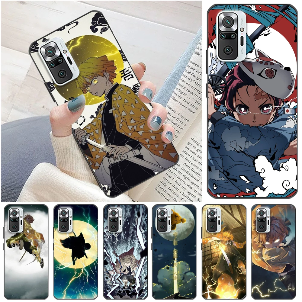 

Anime Kimetsu No Yaiba Demon Slayer Phone Case For Xiaomi Redmi 10S MAX 5G MAX Note 9 9T Pro 9S 10T Pro Note 10 Funda Cases