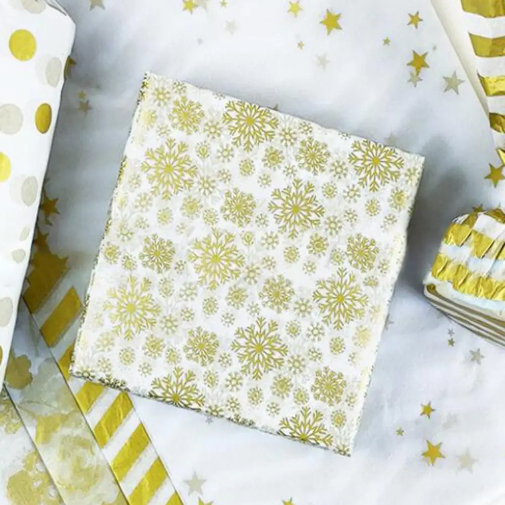 Легкая в формовании бумага Счастливого Рождества Снежинка печатная упаковочная