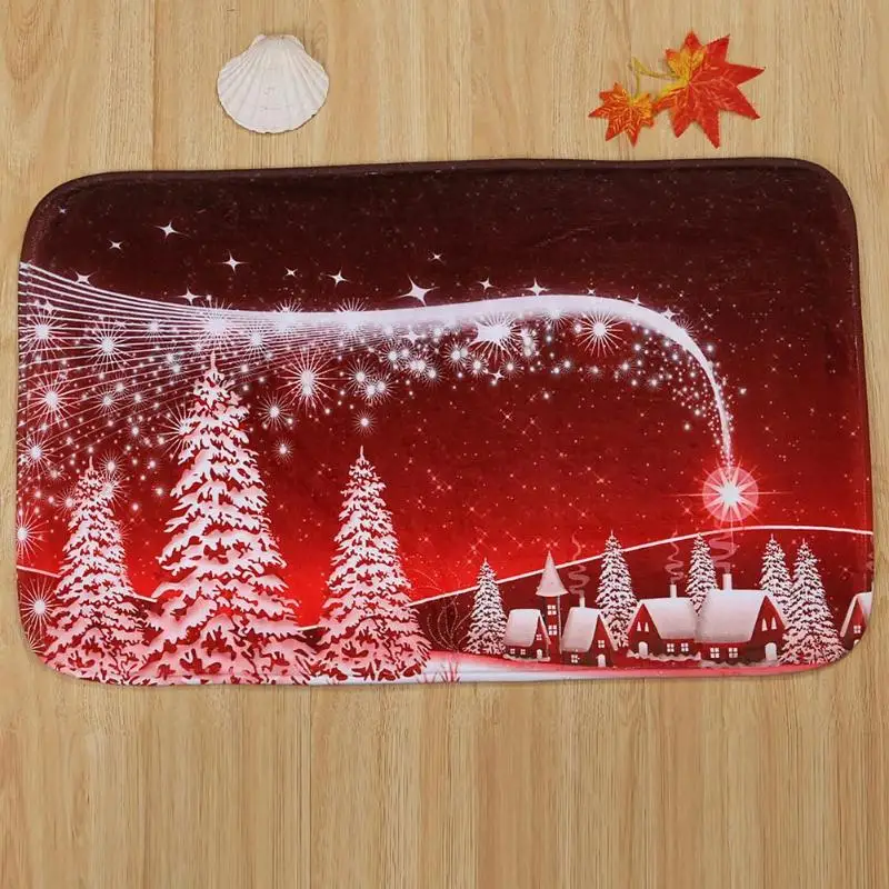 3 шт. рождественское сиденье для унитаза и коврик ванной комплект Необычные Санты