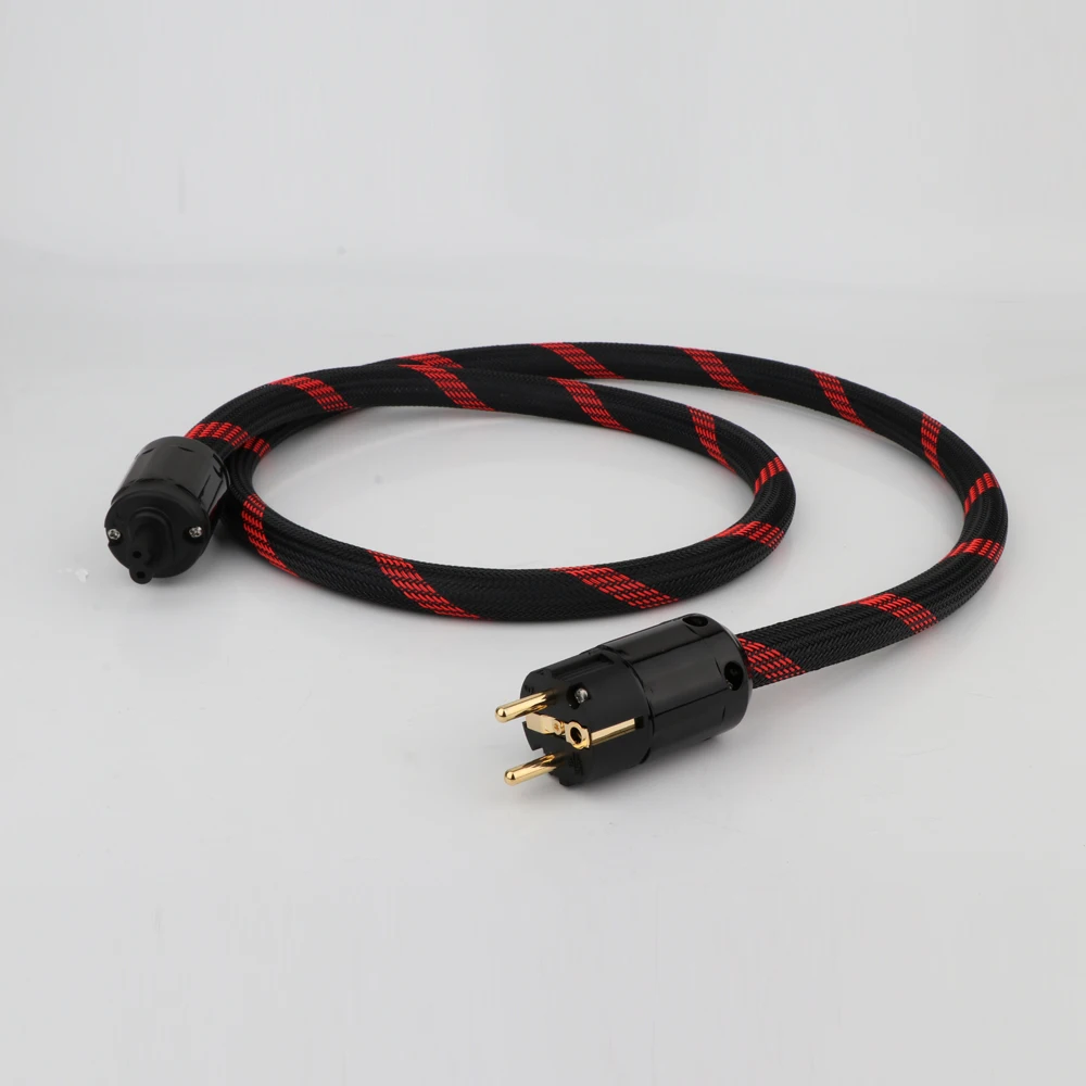 Hi-end FP-314Ag OFC серии посеребренный hifi ЕС/США AC кабель питания с рис. 8 IEC гнездо Аудио