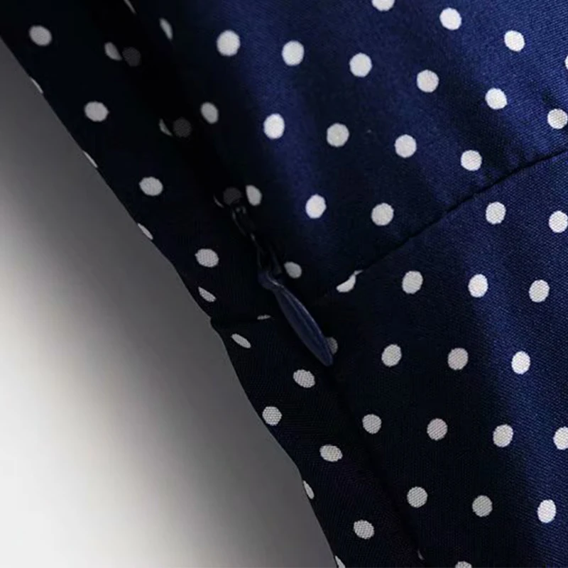 

Elegant Ladies Fashion Elastic Dot Dress Square Collar Side Split Dress Female Slim Vestidos OL Long Sleeve Outfit