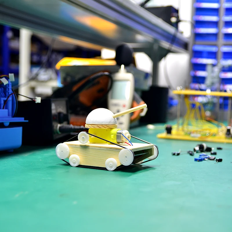 Крутые Детские креативные DIY Собранные модели танка наборы из древесного