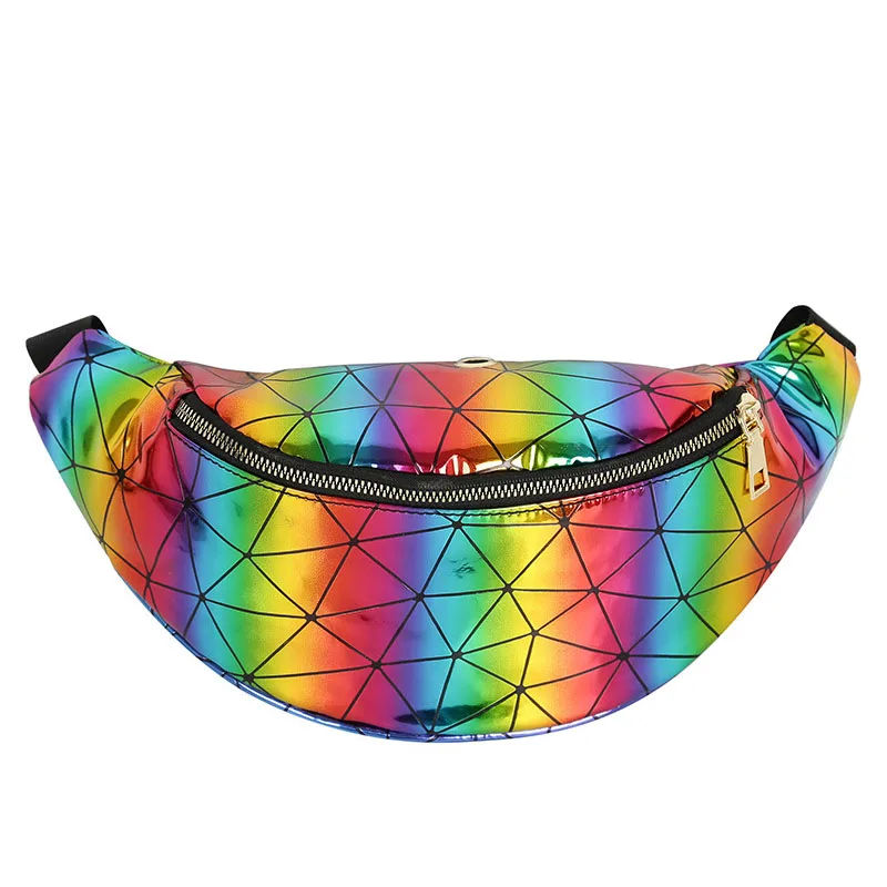 D Waist pack Новая Женская поясная сумка кожаная поясная сумка, лазерные банановые сумки, модная сумка для бедер, Женская Высокая емкость, для детей, сумки через плечо - Цвет: D Waist pack
