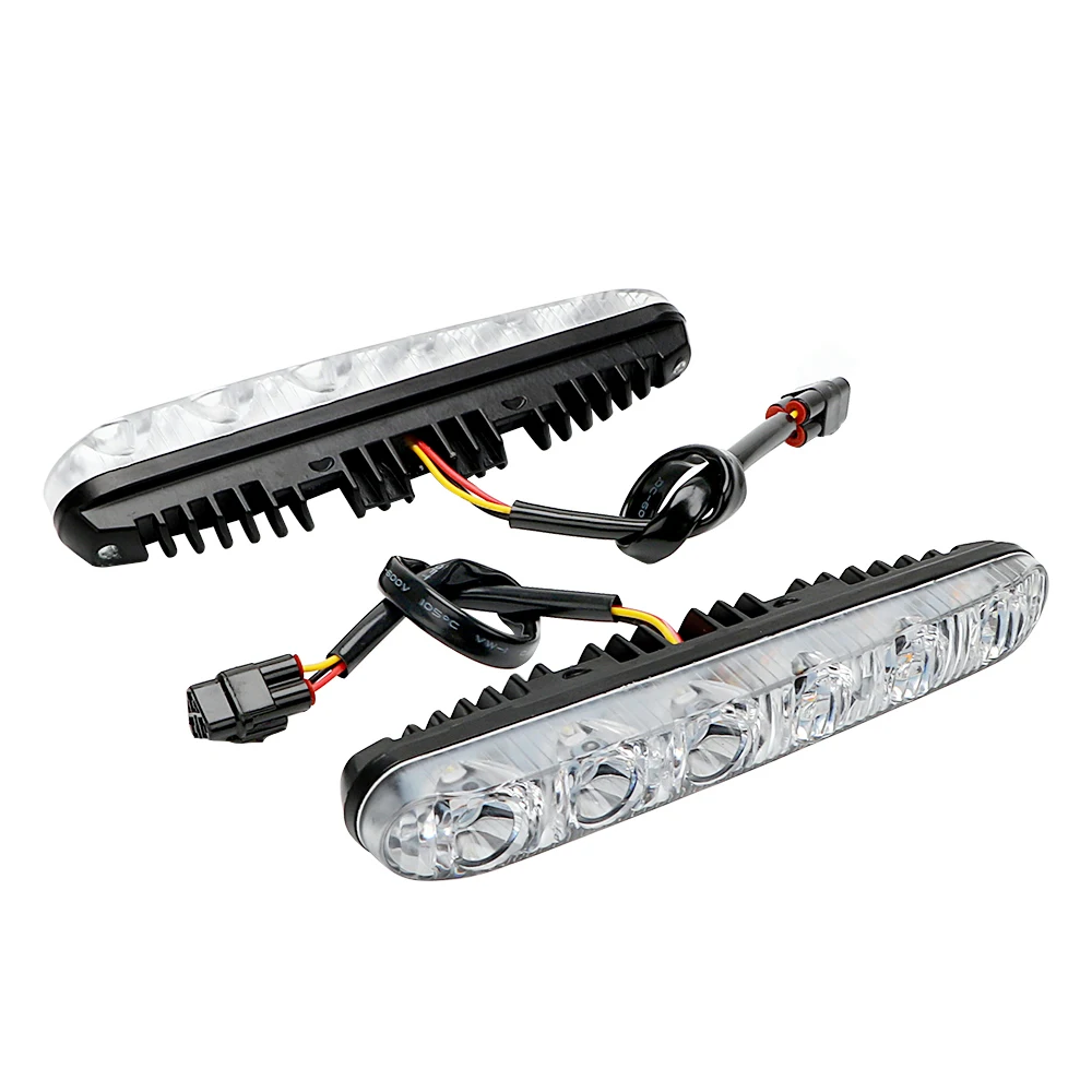 

1 Pair DRL Waterproof Car Styling DC 12V Auto Daytime Running Lights Turn Signal Indicators Super Bright Car Daytime LED Light